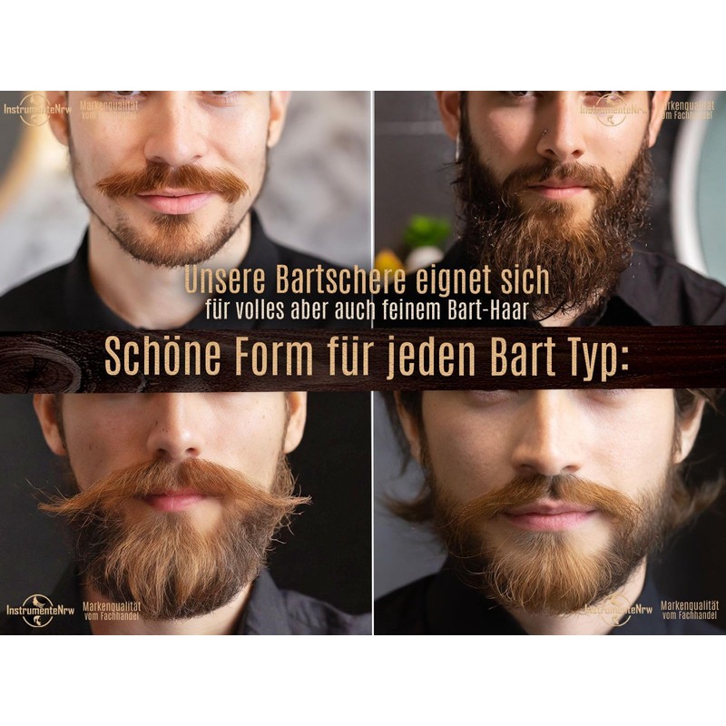 Rounded Beard Scissors Hair Scissors Moustache Scissors