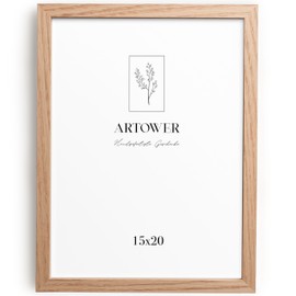 Artower® Picture Frame for 15 x 20 cm Natural Wood Oak Thin Frame Poster Frame Large Vintage Collage Picture Frame 15 x 20 cm Wooden Picture Frame Poster Frame Real Wood