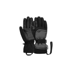 Reusch Men's Primus R-tex Xt Waterproof Membrane, Comfortable Warm Ski Gloves, Softshell Gloves, Snow Gloves, Winter Gloves, Grey/Black