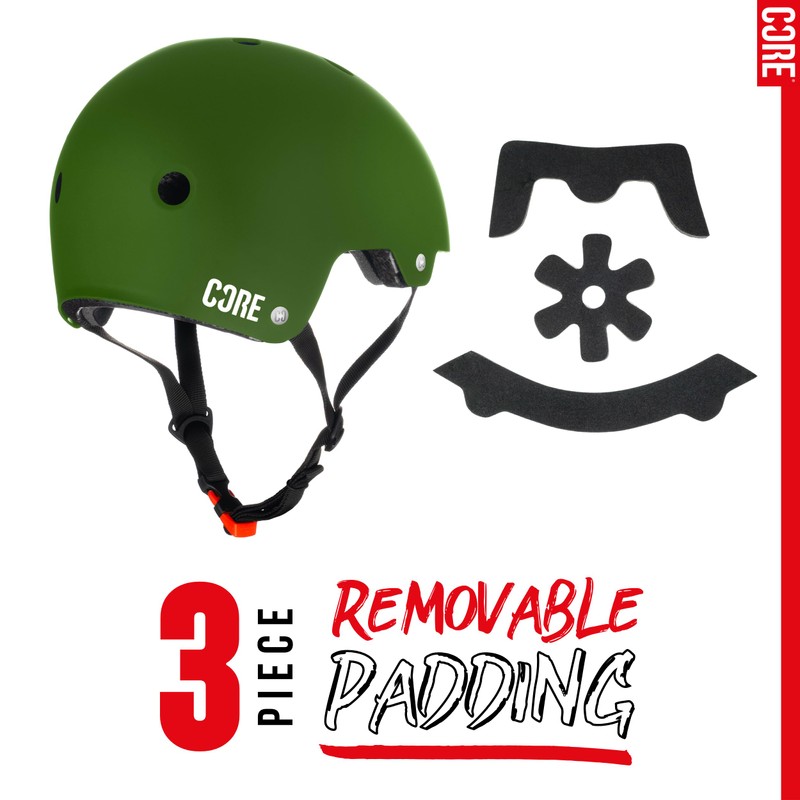 CORE Protection Street Helmet Skate/BMX/Bike/MTB/Scooter - Black/White, L/XL
