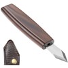 QWORK Woodworking Scribing Tool with Protective Leather Cover, Precision Double-Bevel