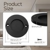 Auvotuis 3 Inch Sliding Barn Door Handle, Round Finger Flush