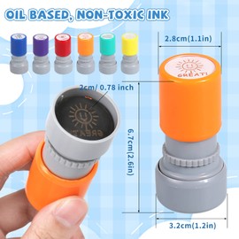 6 Pieces Teacher Stamps, 6 Colors Self-Inking Rubber Stamps Comments Stamps Behavior Stamps for Teachers, School Supppies Stamps for Classroom Encouraging Comments