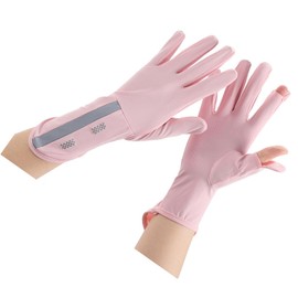 Tbest Sun Protection Gloves for Women, Sun Protection Gloves, UV Protection, Driving Gloves, Non-Slip Full Finger Touch Screen Gloves, Summer Outdoor Gloves for Women and