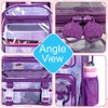 KLFVB Clear Backpack Heavy Duty, 3PCS Girls See Through School