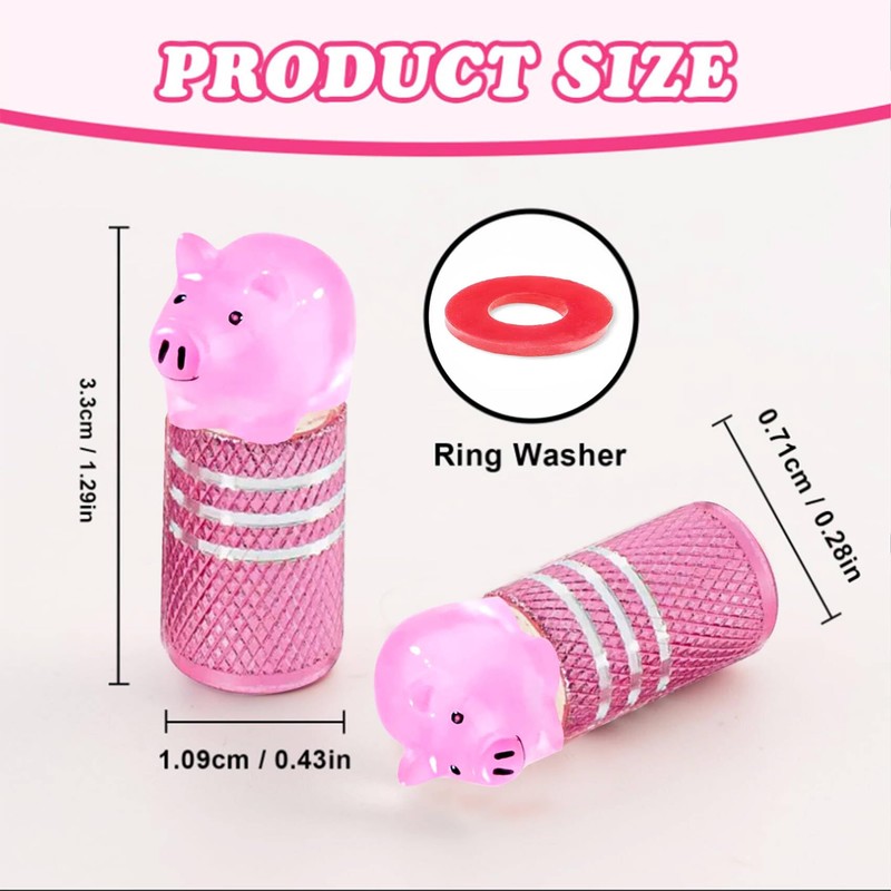 4Pack Rabbit Tire Valve Stem Caps Rabbit Car Accessories Aluminum