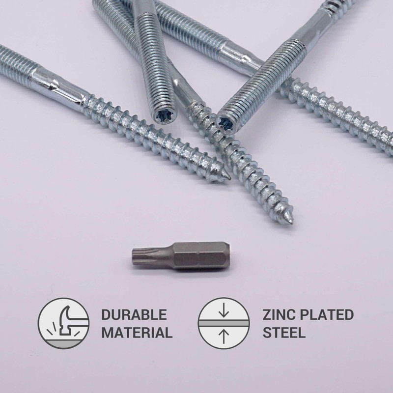 SKIR'CO (10 pcs) Hanger Bolts M8 x 110 mm, Double