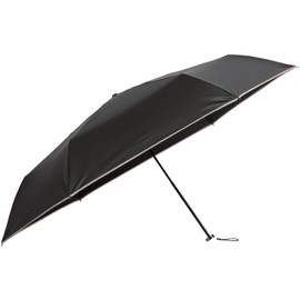 Mabu Umbrella, Parasol, Dual Use, Folding Umbrella, 100% Shining Titanium, Mini Piping Gray, Stylish, Popular, Parasol, Men's, Women's, Rain Umbrella, Completely Blackout, UV Protection, 100%