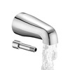 Bathtub Spout Without Diverter, 5.3", All Metal 304 Stainless Steel,