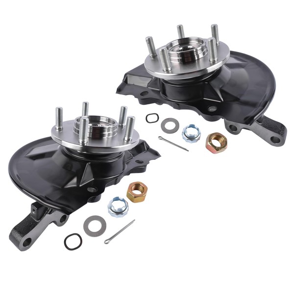 Flynsu Pair Front Steering Knuckle & Wheel Hub Bearing Assembly