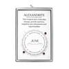 Philip Jones June (Alexandrite) Birthstone Stretch Charm Bracelet with Quote