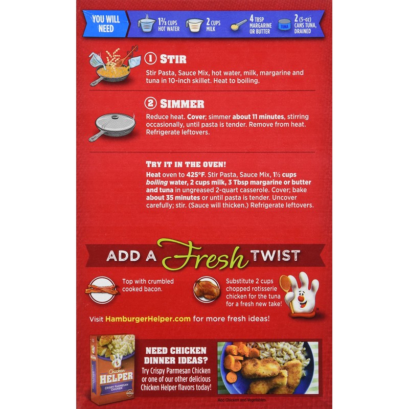 Betty Crocker TUNA CHEESY PASTA Tuna Helper 5.3oz (2 Pack)