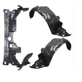 Parts N Go 2003-2007 Accord Coupe Fender Liner & Under Cover Splash Guard Driver & Passenger Side