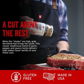 PS Seasoning Chop Shop - Garlic and Herb Seasoning - Steak Spice Rub for Grilling - All-Purpose Seasonings and Spices for Cooking Prime Cuts, Burgers, Pork, Chicken, Potatoes, and Veggies