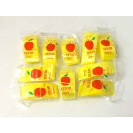 12510 (1.25"X1") Yellow Color Apple Brand Bags Mini ZipLock Baggies, Case of 1,000