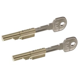BASI Set of 2 Keyhole Locks for Room Doors BB Deadlock Lock Different Locking or Simultaneous Locking with 2 Keys 2 Pieces