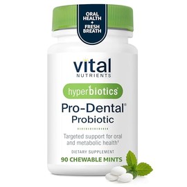 Vital Nutrients Pro-Dental Probioticos Masticables 90 Mints Suplemento Dietetico Soporte Bucal Aliento Fresco Salud Oral y Equilibrio Microbiota Oral