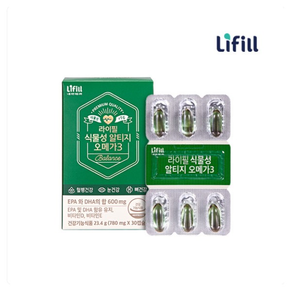 LIFEEL [Onsale] Jo Yeojeong LIFEEL Supercritical Vegetable RTG rTG Pregnancy Omega 3 Vitamin D (780mg / 라이필 [온세일]조여정 라이필 초임계 식물성 알티지 rTG 임산부 오메가3 비타민D (780mg X 30캡슐)