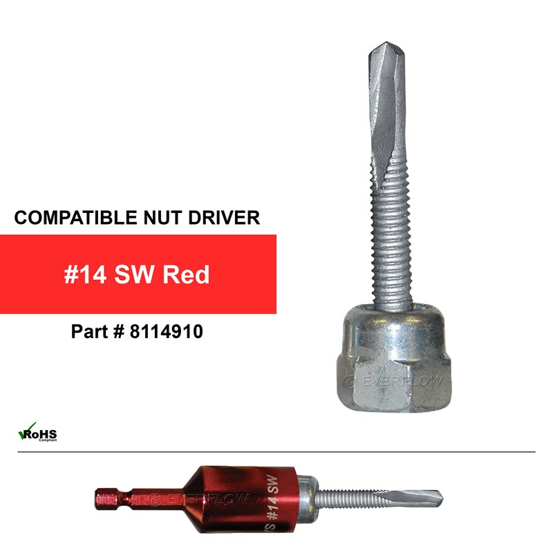 Everflow 8031925-25 1/2" Screw Vertical Threaded Rod Anchor Designed for