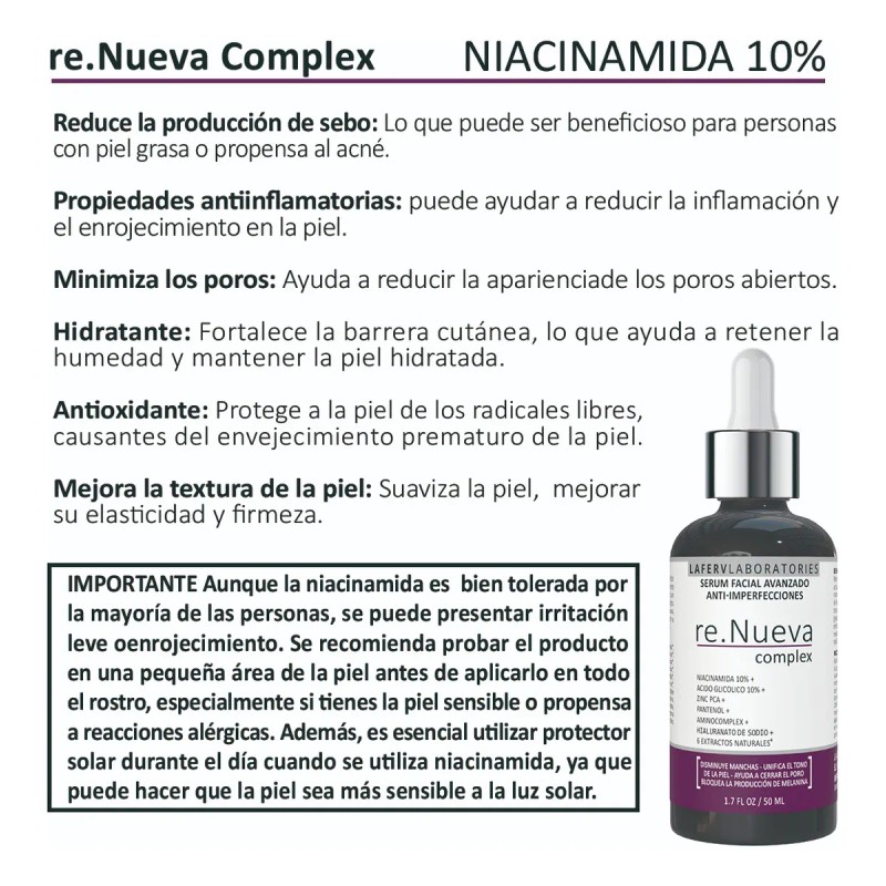 Serum Niacinamida 10% + Glicolico 10% + Hialuronico Y Más