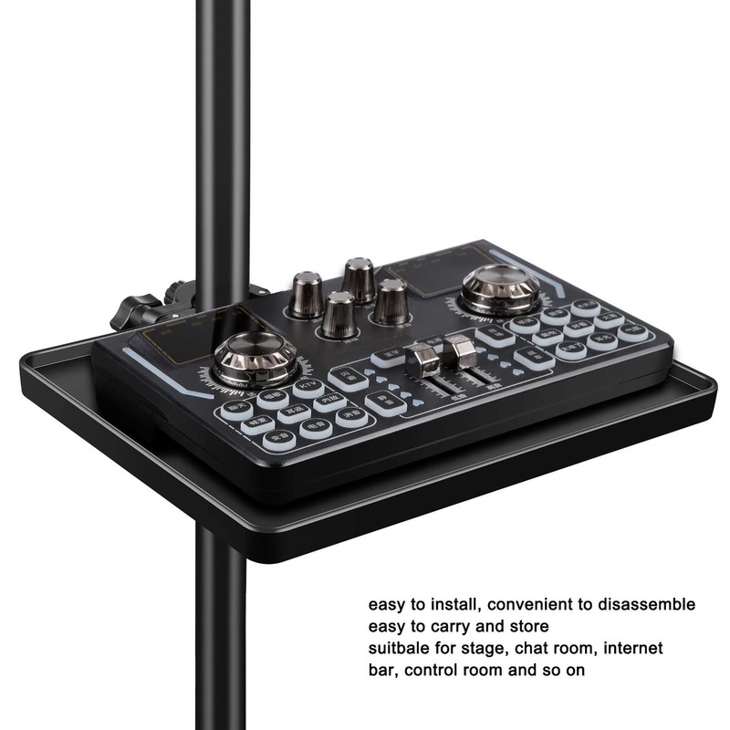 Sound Card Stand, ABS, Multifunctional Live Broadcast Microphone Stand, Clamp