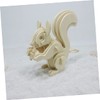 Kisangel 3pcs Wooden Squirrel Puzzle Jigsaw Model for Educational Craft