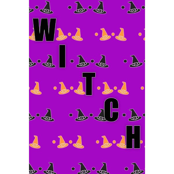 Witch Journal: College Ruled Lined (6 X 9) Purple, Orange