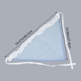 yueton 1 Pack Y2K Star Bandana Cute Star Triangle Kerchief Blue Headscarf Fashion Hair Scarf Stylish Hair Accessories for Women