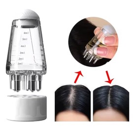 ARFUKA 2 Stück Haaröl Applikatoren 6ml Wurzelkamm-Applikatorflaschen & Kopfmassagebürste Präziser Öl- und Serum-Auftrag für Kopfhautpflege, Ätherische Öle & Haarbehandlung