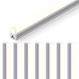 Barrina (8 Pack) T5 LED Shop Light, 4FT, 2200lm, 5000K, 20W, Utility Shop Light, Ceiling and Under Cabinet Lights, ETL Listed, with Built-in ON/Off Switch