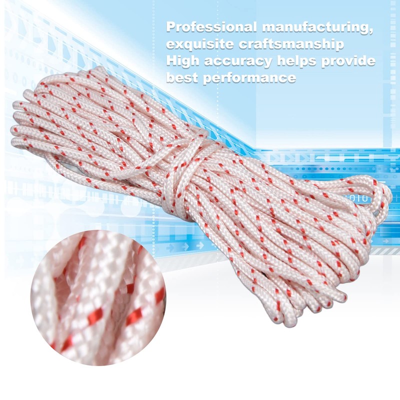 Recoil Starter Rope Pull Cord, 10M Chainsaw Cord Recoil Rope