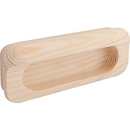 ALLES IM GRIFF Horkos Handle Shell Width 107 mm Sliding Door Handle Recessed Wood Shell Handle Raw Spruce