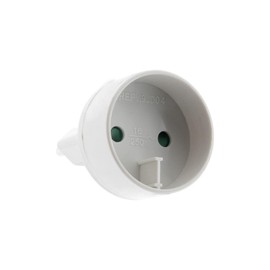 Inotech Adaptor with Socket Adapter M 6A, F, 16A, White