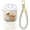 AIIEKZ Cute Kawaii AirPods Case Cover, Lovely Flower Bear Design