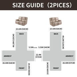 Easehomey Waterproof Loveseat Recliner Cover,Non Slip Reclining Couch Covers for 2 Seat,Dog Chair Cover Furniture Protector Washable Chair Cover with Pocket for Kids,Pets,Dogs(Chocolate,2Seat)