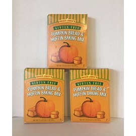 Trader Joe's Baker Josef's Gluten Free Pumpkin Bread & Muffin Baking Mix Three (3) Boxes 17.5 Ounce each. ( 3 Items)