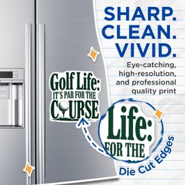 (2 Pack) Golf Life Magnets - It's Par for The Course - Funny Golf Quotes - Golf - 5" On Longest Side - for Cars, Fridges, Toolboxes - Made in USA - MAG4235