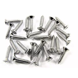 Retro-Motive Chrome #8 x 3/4" Phillips Oval Head Trim Screws (Qty-25) #2029