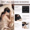 Yueerbao 100% Pure Mulberry Silk Sleep Mask, Unisex 3D Contour