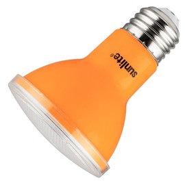 Sunlite 81469 LED PAR20 Colored Recessed Light Bulb, 3 Watt (50w Equivalent), Medium (E26) Base, Floodlight, ETL Listed, Amber, 1 Count