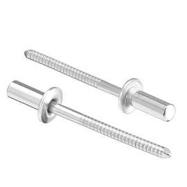 sourcing map Blind Rivets, 304 Stainless Steel Pull Rivets Core Decoration Rivets 4mm Diameter 11mm Grip Length Silver Tone, 100pcs