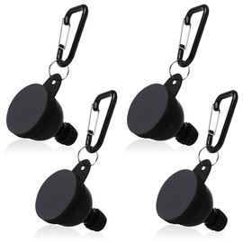 TEESSUE TEESSUE 2 Pcs Protein Powder Container, Portable Protein Powder Travel Container, Protein Powder Funnel, Water Bottle Funnels for Powder Mixes, Pre Workout/Gym Supplement Funnel Keychain (200ml)