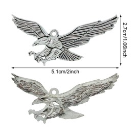 Honbay 30PCS Antique Silver Alloy Eagle Charms Pendant Metal Big Bird Pendant for Necklace Keychain Crafts