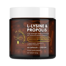 Dr. Sosnowski's L-Lysine & Propolis Supplements | High Potency L Lysine Immune Support Formula with 5:1 Propolis Extract, Quercetin, VIT C, VIT E and Zinc
