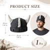 100% Wool Sauna Hat, Felt Viking Cap, Heat Protection Gray