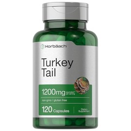 Horb?ach Horb?ach Turkey Tail Mushroom Capsules | 1200mg | 120 Count | Non-GMO and Gluten Free Extract