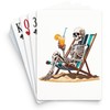 CafePress Tropical Beach Summerween Skeleton Standard Size Playing Cards