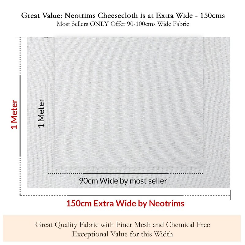 Muslin Cheese Cloth Fabric for Food Kitchen Straining Superior Quality