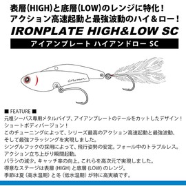 Coreman IP-35 Iron Plate, High and Low Silver Claw, 1.2 oz (35 g), #004 Izumi Gyan