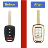 TAPAYICA for Honda Key Fob Cover Gold Keychain TPU Key